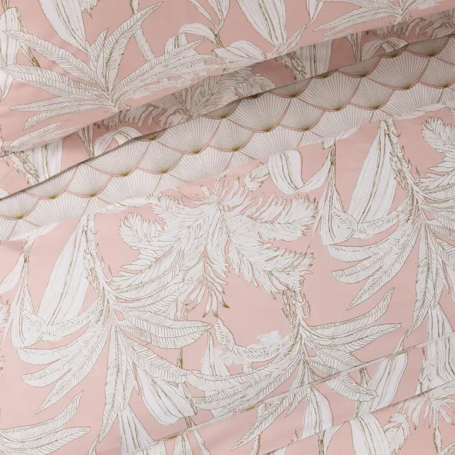 Σετ Σεντόνια 260x280 King Size Daily Das Home 3171 Pink-White 100% βαμβακερόΧωρίς Λάστιχο 2