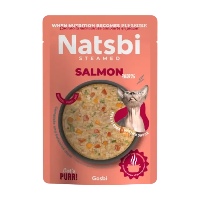 Natsbi Υγρή Τροφή Γατας με Σολομός 80gr