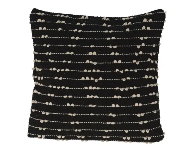 Διακοσμητικό Μαξιλάρι Home & Styling με ανάγλυφο σχέδιο και διαστάσεις 45x45cm - Black A35823050 2