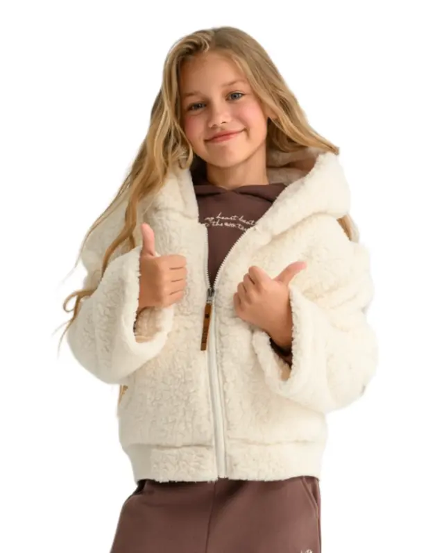 Bodytalk παιδική teddy ζακέτα με κουκούλα για κορίτσι 1262-705022-1