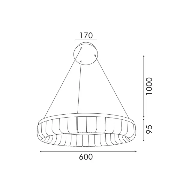 ΚΡΕΜΑΣΤΟ ΦΩΤΙΣΤΙΚΟ ACA HM251486G ΧΡΥΣΟ LED 45W 2700K-3000K-4000K IP20 D60XH120CM / HM251486G 3
