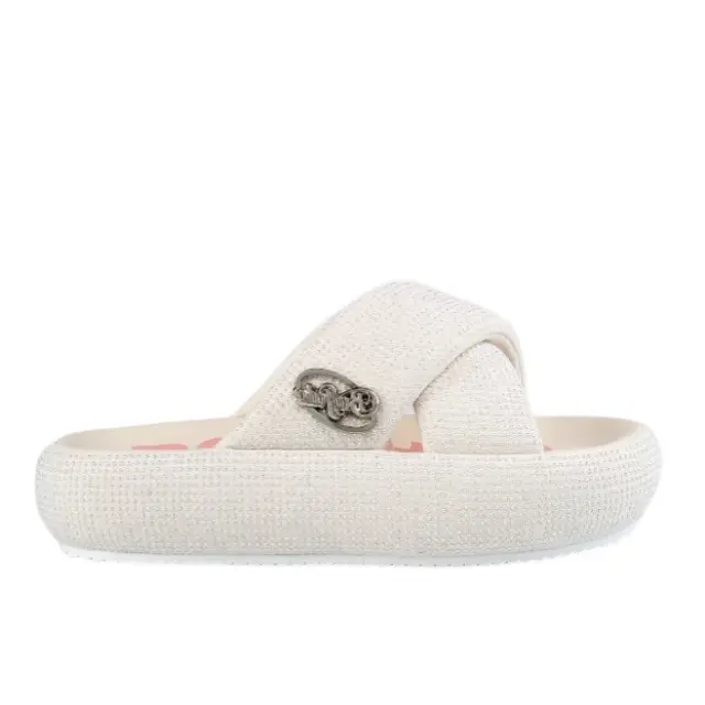 Γυναικεία Σανδάλια Flatforms Buffalo Ibiza Cross BN1602312 Λευκά Άσπρο - 36