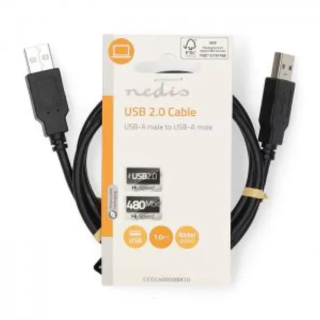 Καλώδιο USB High-Speed A αρσ. - USB A αρσ., 1.00m. 3