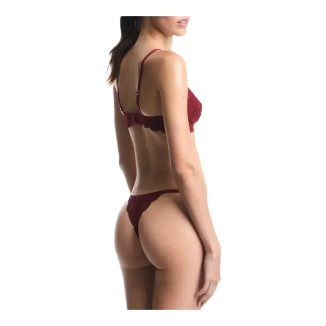 Emporio Armani Γυναικείο String με Δαντέλα, Χρώμα Rhubarb 3