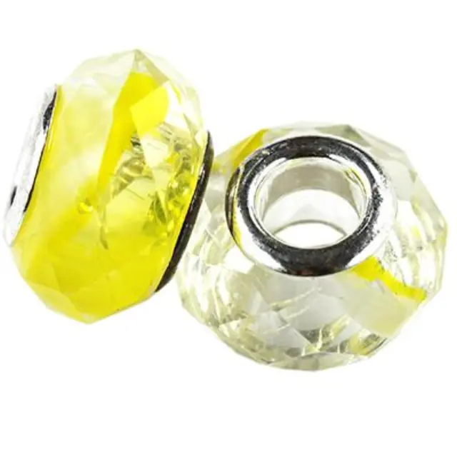 Χάντρα Modular Crystal White Rainbow 10x14mm - 5τεμ