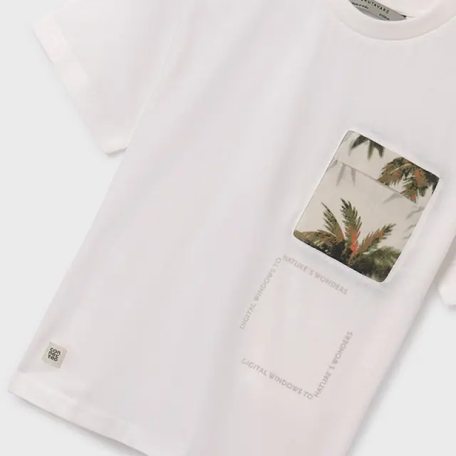 Junior 10 έως 18 ετών Μπλούζα τσέπη Better Cotton κρεμ - 14Ε 2