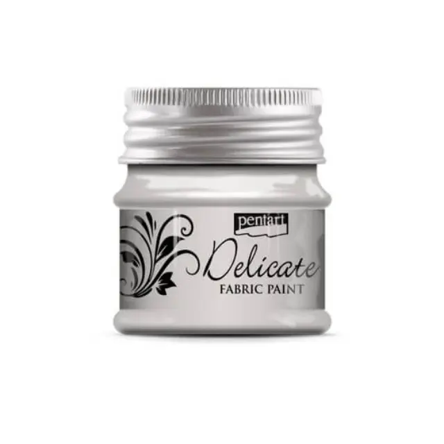 Delicate για ύφασμα Fabric paint metallic 50ml Pentart - Silver