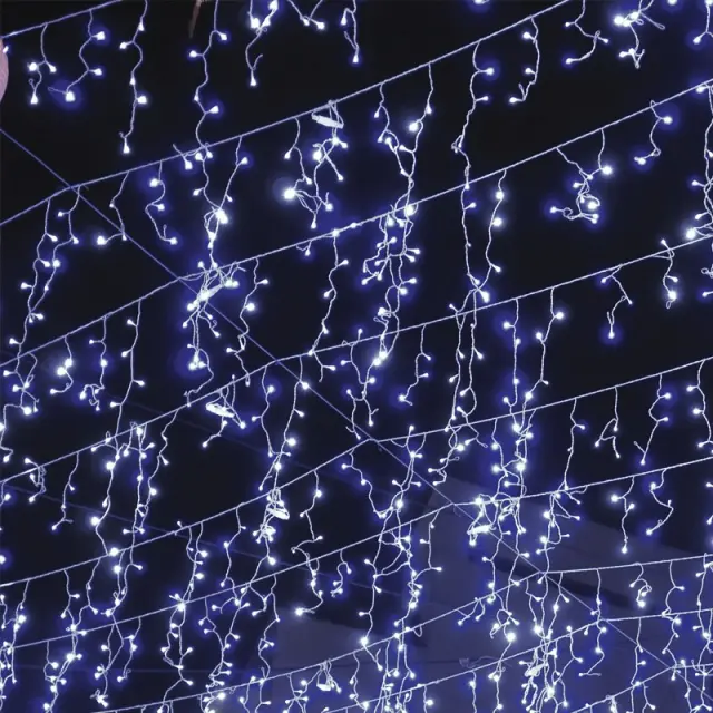 ΧΡΙΣΤΟΥΓΕΝΝΙΑΤΙΚΑ ΛΑΜΠΑΚΙΑ ΒΡΟΧΗ 144 LED ΨΥΧΡΟ ΛΕΥΚΟ 24 ΣΕΙΡΕΣ (5-7-5-7) ΑΝΤΑΠΤΟΡΑΣ 31VDC ΜΕ ΔΥΝΑΤΟΤΗΤΑ ΕΠΕΚΤΑΣΗΣ ΜΑΧ 4 ΣΕΤ & 8 ΠΡΟΓΡΑΜΜΑΤΑ IP44 3000x600mm / X08144222