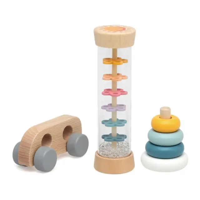 Σετ Ξύλινα Παιχνίδια "My first toys" 3τμχ.