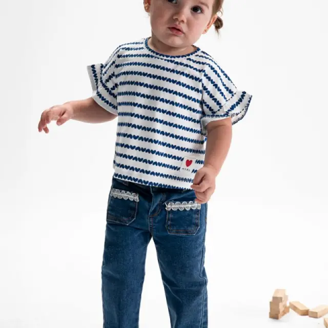 Baby 6 μηνών έως 4 ετών Παντελόνι μακρύ τζιν σκούρο