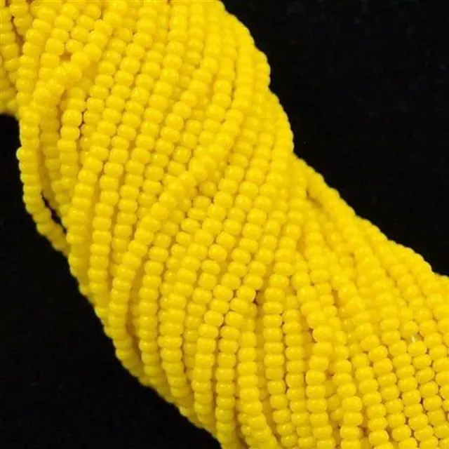 Χάντρα Seed Beads Τσεχίας 11/0 - Yellow Opal Dark - 6 Κορδόνια x 50cm