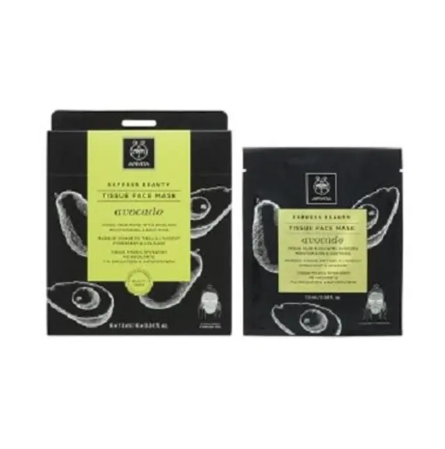 Apivita Express Beauty Tissue Face Mask Avocado Μάσκα Προσώπου για Ενυδάτωση και Καταπράυνση με Αβοκάντο, 10ml