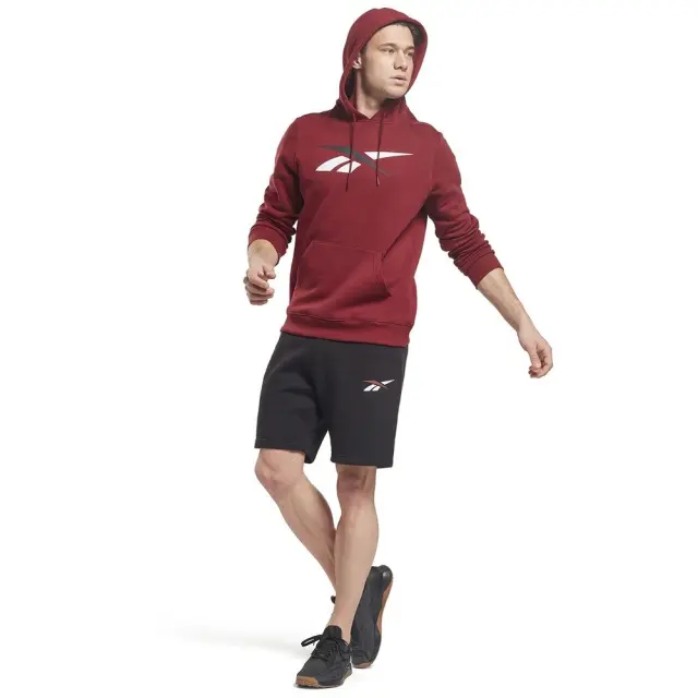 Reebok Training Vector Pullover Hoodie (HI0592-Crimson) - Βυσσινί - S 3