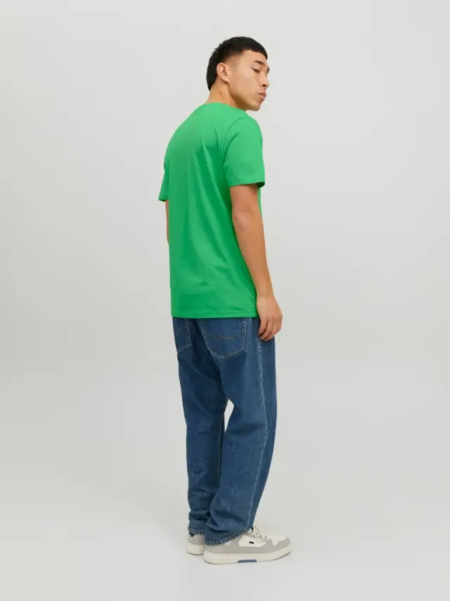 JJEORGANIC BASIC TEE SS O-NECK NOOS Island Green
