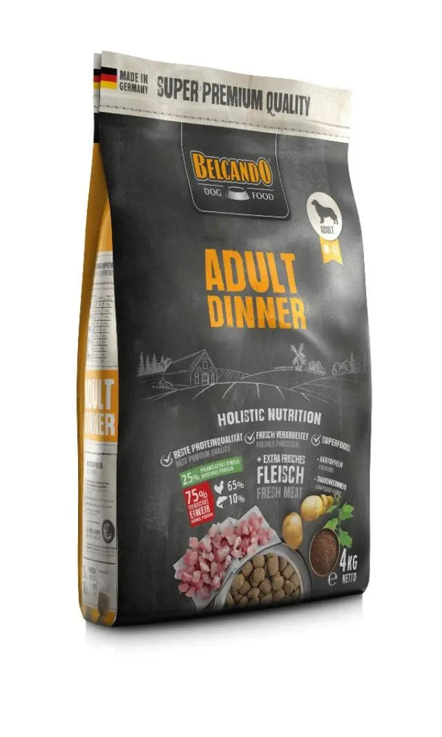 Belcando Adult Dinner Ξηρά Τροφή για Ενήλικους Σκύλους Μεσαίων & Μεγαλόσωμων Φυλών με Κοτόπουλο και Ψάρια 4kg 3