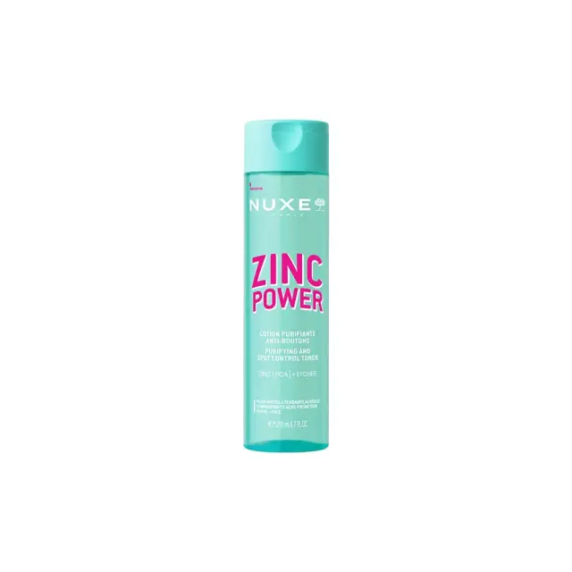 Nuxe Zinc Power Purifying & Spot Control Toner Λοσιόν Καθαρισμού Προσώπου για Μείωση Πόρων & Ελέγχου Μαύρων Στιγμάτων 200ml