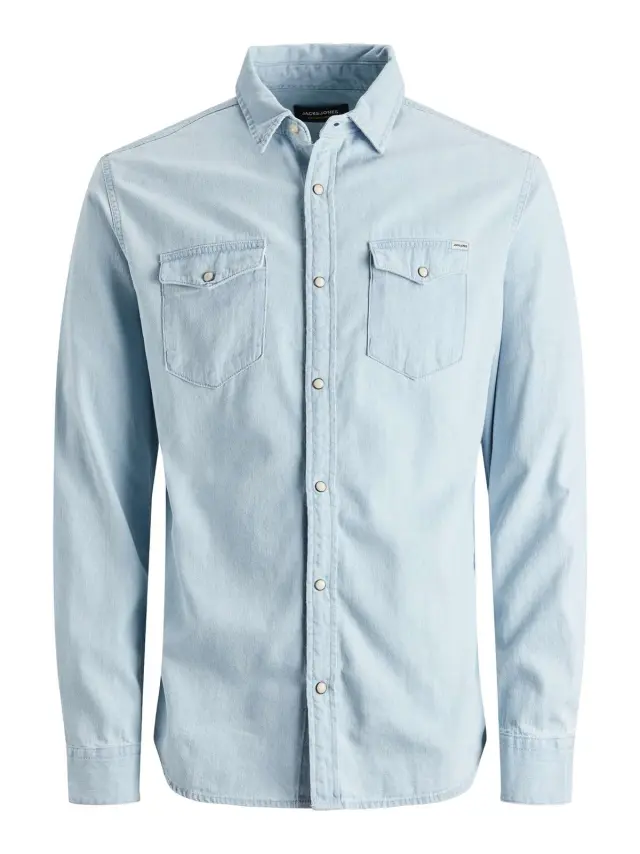 JJESHERIDAN SHIRT L/S NOOS Light Blue Denim