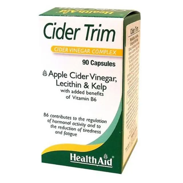 Health Aid Cider Trim Συμπλήρωμα Διατροφής για Αδυνάτισμα με Μηλόξυδο, 90caps