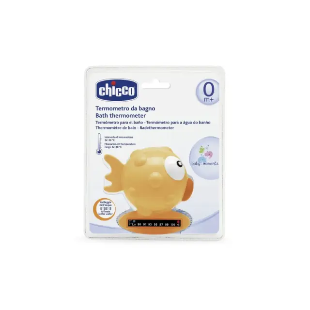 Chicco Bath Thermometer, Βρεφικό Θερμόμετρο Μπάνιου Πορτοκαλί Ψαράκι 1τμχ