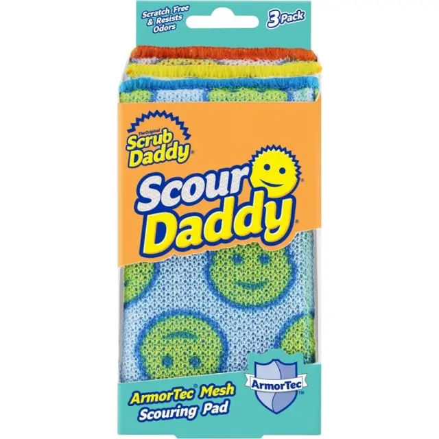 Scour Daddy (σετ 3 τεμ.) Σφουγγαράκι Πιάτων Lemon Fresh SD007