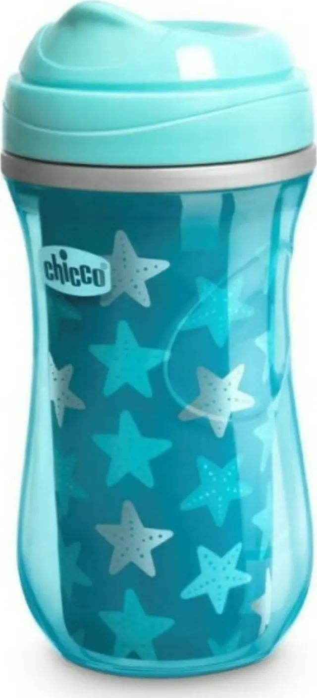 Chicco Παιδικό Ποτηράκι "Active" από Πλαστικό Γαλάζιο 266ml για 14m+ 2