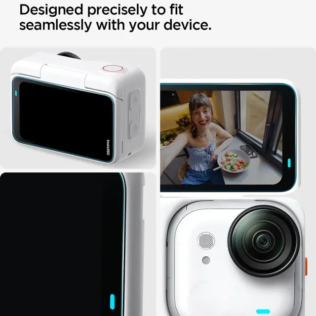 Spigen - (2 pack) Glas.tR Slim, Back Screen (AGL11171) - Insta360 Go Ultra - Clear 3
