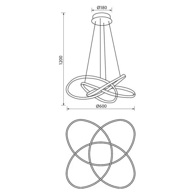 LED Μοντέρνο Φωτιστικό Κρεμαστό MAREA 60Watt CCT Χρυσό VIV005174 3