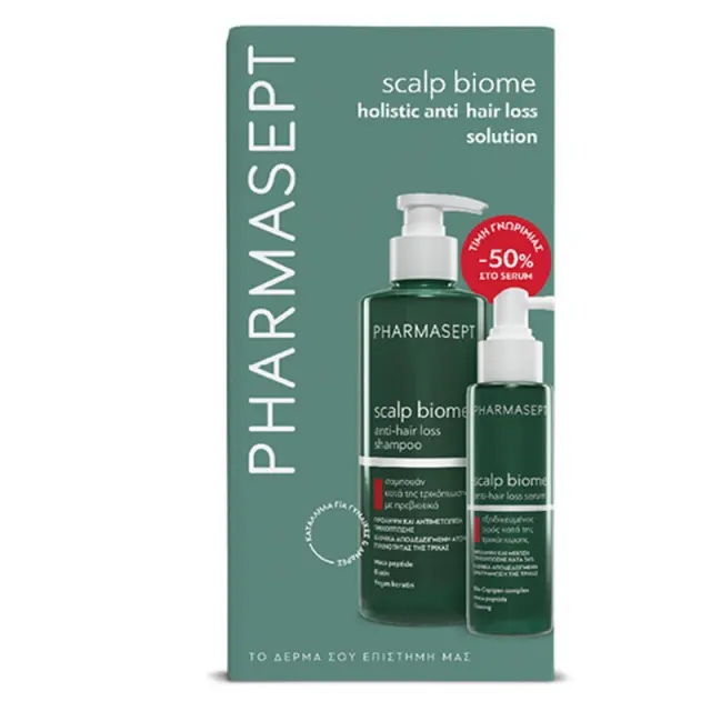 Pharmasept Scalp Biome AntiHair Loss Σετ Περιποίησης Μαλλιών κατά της Τριχόπτωσης με Σαμπουάν & Serum 2τμχ