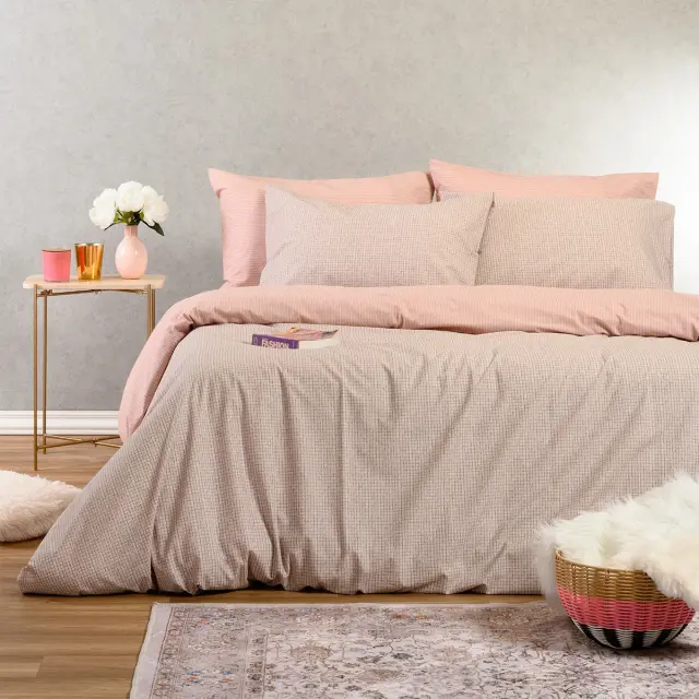 Παπλωματοθήκη 225x245 Υπέρδιπλη Casual Line Melinen Davide Rose 50% Βαμβάκι-50% Πολυέστερ