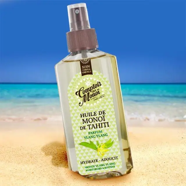 Comptoir Des Monoï Tahiti Hydrate-oil Monoi-Ylang Ylang Ενυδατικό Έλαιο Μαυρίσματος με άρωμα Μονόι & Υλάγκ Υλάγκ 100ml 2