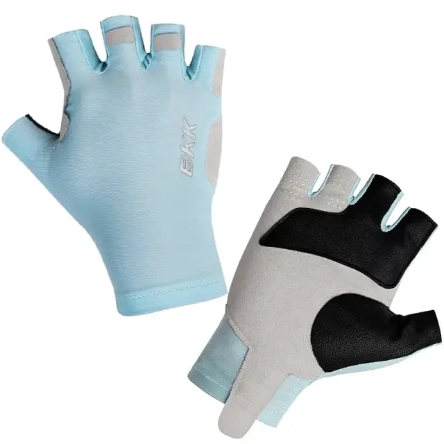 Γάντια Ψαρέματος BKK Flamingo Half-Finger UPF50+ Light Blue - M 3