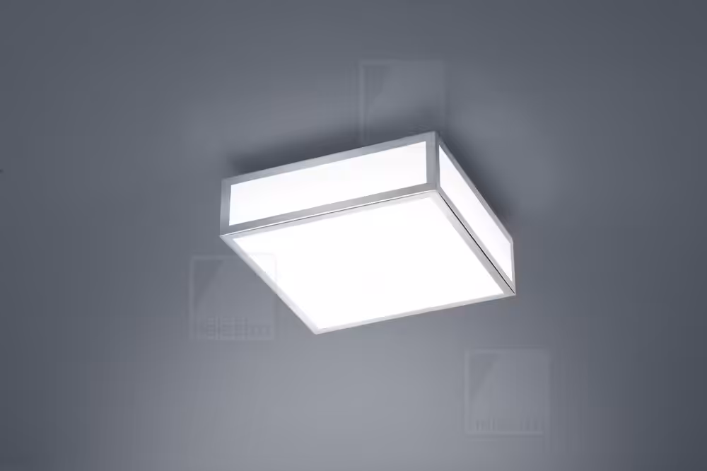 Φωτιστικό Οροφής Μπάνιου ZELO IP44 LED Chrome Τετράγωνο Χρώμιο