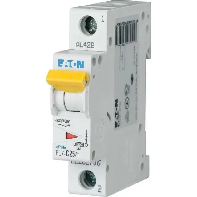 PL7-C25/1 Miniature circuit breaker (MCB), 25 A, 1p, characteristic: C