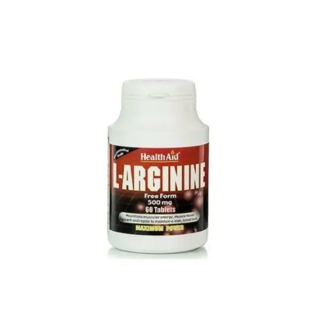 Health Aid | L-Arginine 500mg Συμπλήρωμα Διατροφής Για Παραγωγή Ενέργειας Στους Μύες | 60 ταμπλέτες