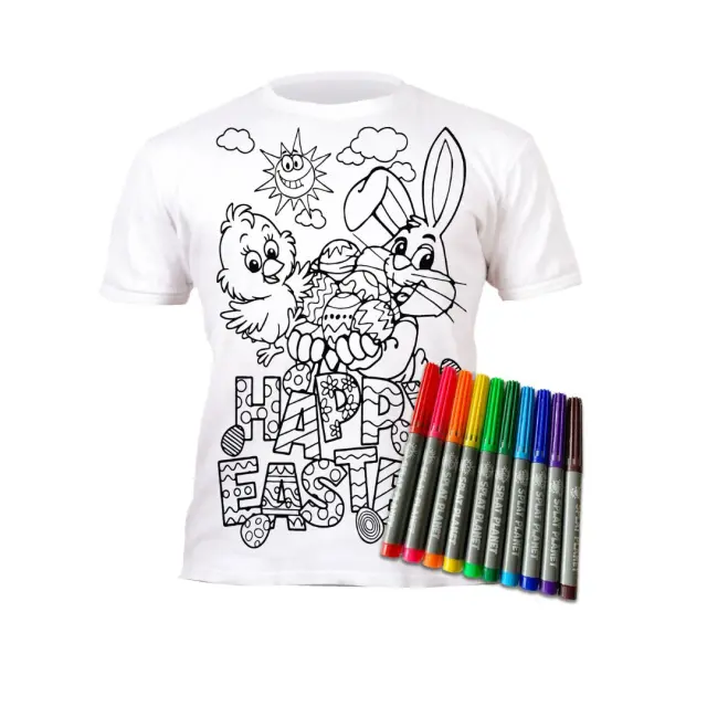 Splat Planet Πλενόμενο t-Shirt Ζωγραφικής με Μαρκαδόρους: Easter 7-8 ετών 2