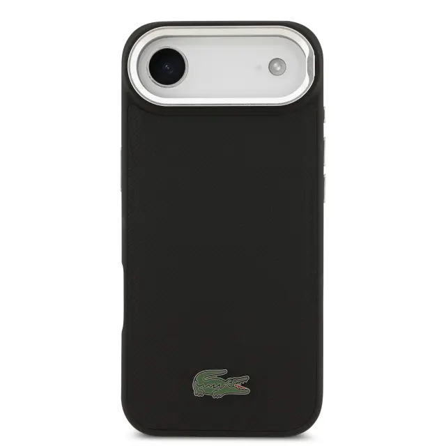 Lacoste Iconic Petit Pique Camera Stand MagSafe Case for iPhone Air Black 3