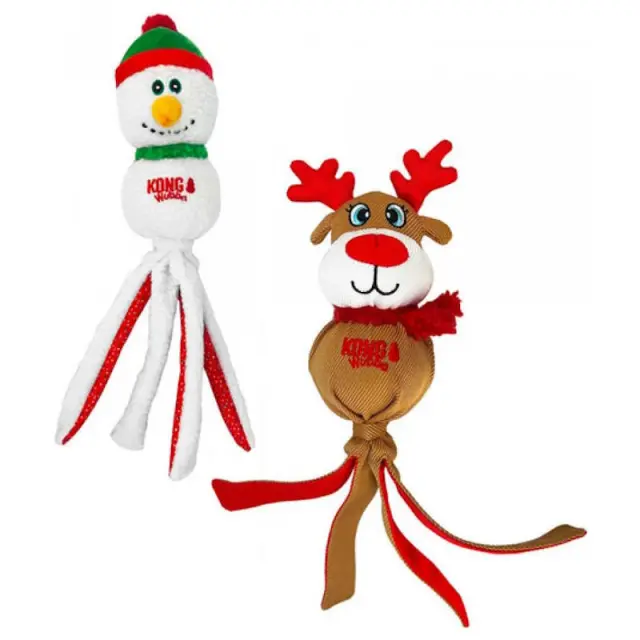 Kong Holiday Wubba Assorted Παιχνίδι Ανάκτησης με Ήχο για Σκύλους/ Large Μονόχρωμο