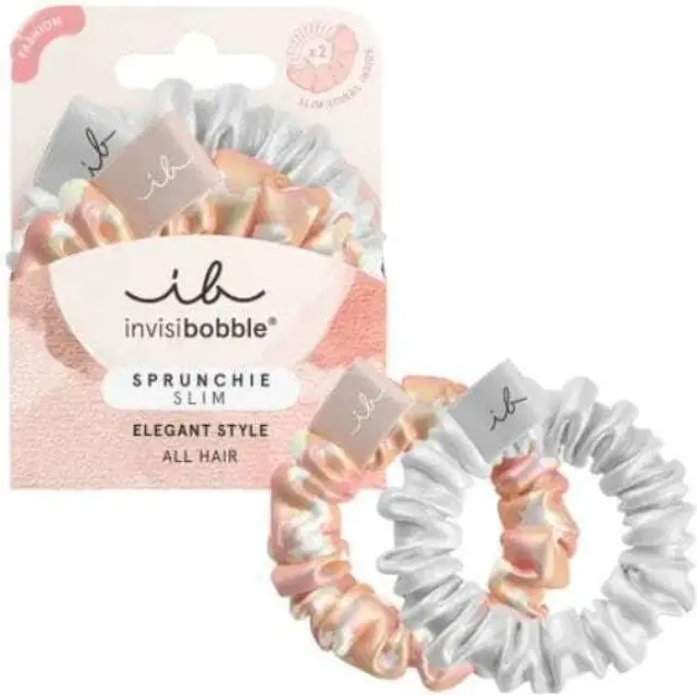 Invisibobble Invisibobble Sprunchie Slim Bella Chrome-Λαστιχάκια Μαλλιών, 2τμχ