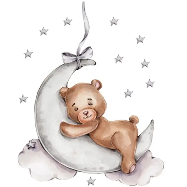 Sipo Wall Sticker Teddy Bear On The Moon 2