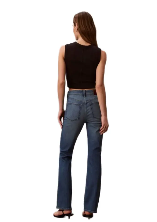 Calvin Klein γυναικείο ψηλόμεσο bootcut παντελόνι τζιν LV047F666G-1 2