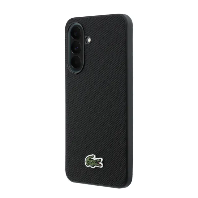 Lacoste Iconic Petit Pique Woven Logo MagSafe Case for Samsung Galaxy A37 Black 2