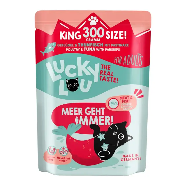 Lucky Lou LifeStage Adult Πουλερικά & Τόνος (με Παστινάκι)Grain Free – GMO Free – Sugar Free 300gr