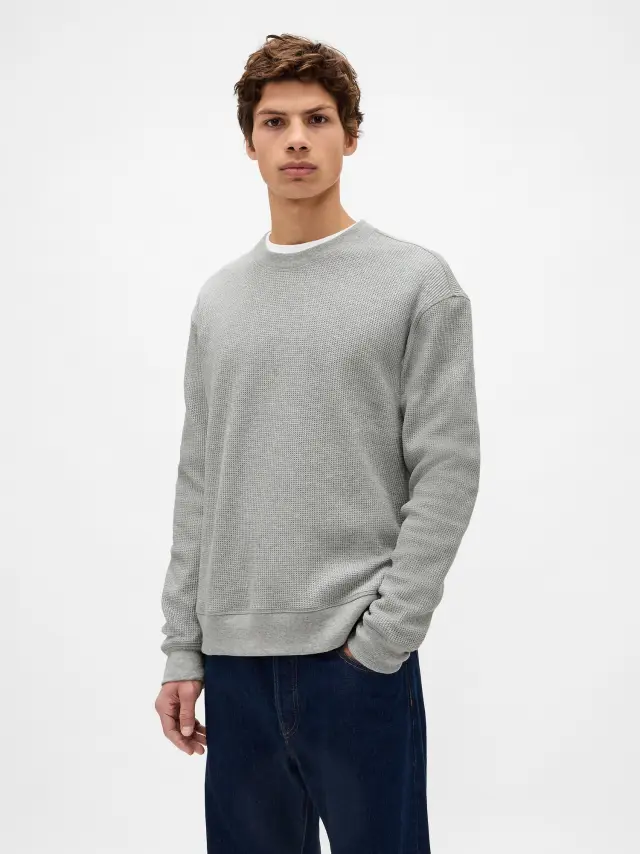 Heavyweight Thermal Oversized Μπλουζάκι heather grey