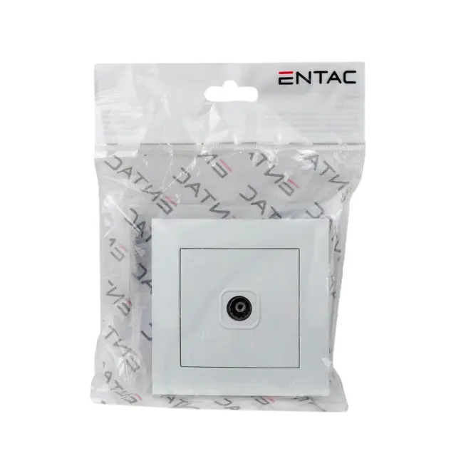 Entac Arnold Recessed wall TV socket End type White 15.005.0114 3