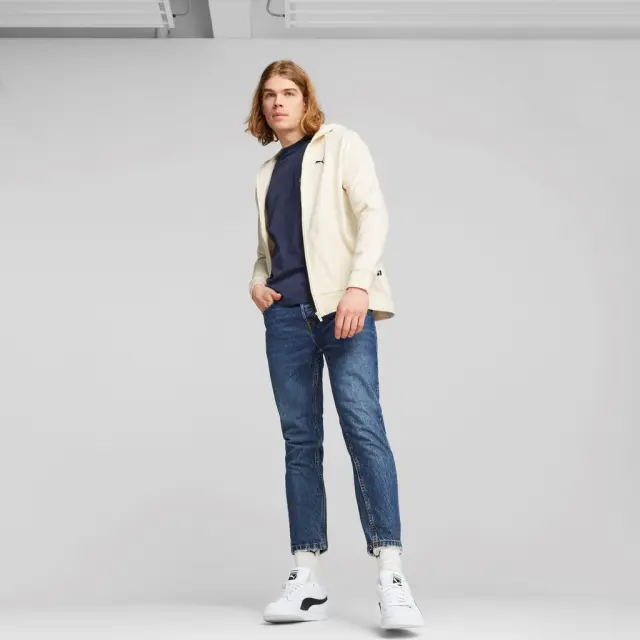 Puma Better Essentials Ανδρική Φούτερ Ζακέτα με Κουκούλα 676815-99 Λευκή - M 2