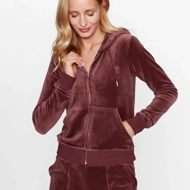 Βελούδινη Ζακέτα Juicy Couture Robertson Classic SSJCAP176-485 Μπορντό - S
