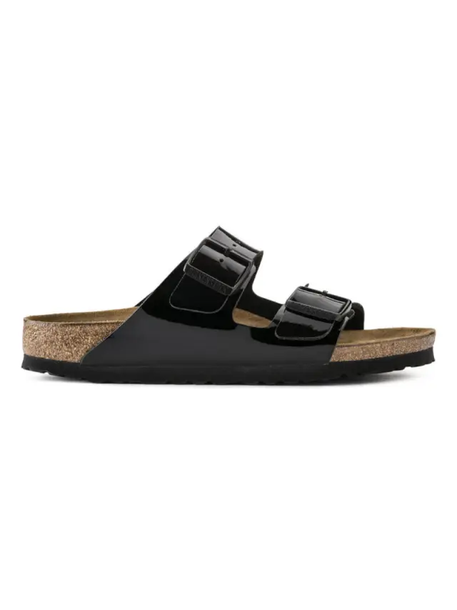 Birkenstock Πέδιλα Γυναικείο Birko-Flor Patent(Ανθεκτικό Υλικό Της Birkenstock-Επιτρέπει Την Επαφή Με Το Νερό) Μαύρο BIR/ARIZONA 1005292 BLACK - 36 3