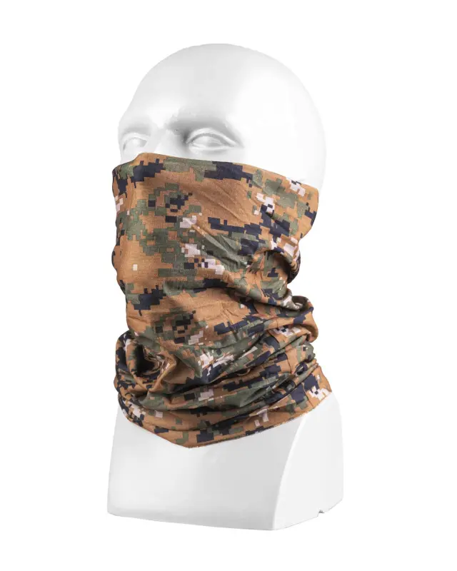 Mil-Tec Multi Function Headgear Digital-Πολυλειτουργικό Κάλυμμα Κεφαλής από 100% Πολυεστέρα  - DIGITAL WOODLAND CAMO