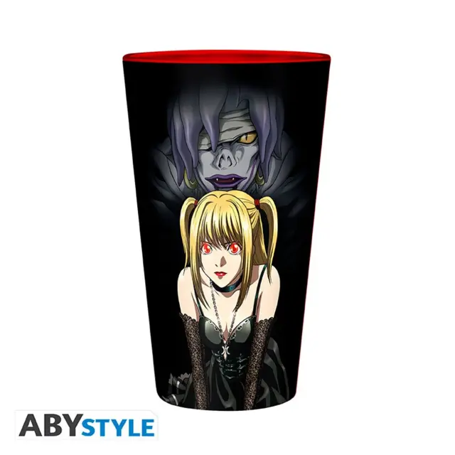 Ποτήρι γυάλινο DEATH NOTE - Large Glass - 400ml - Light & Misa ABYVER223 3