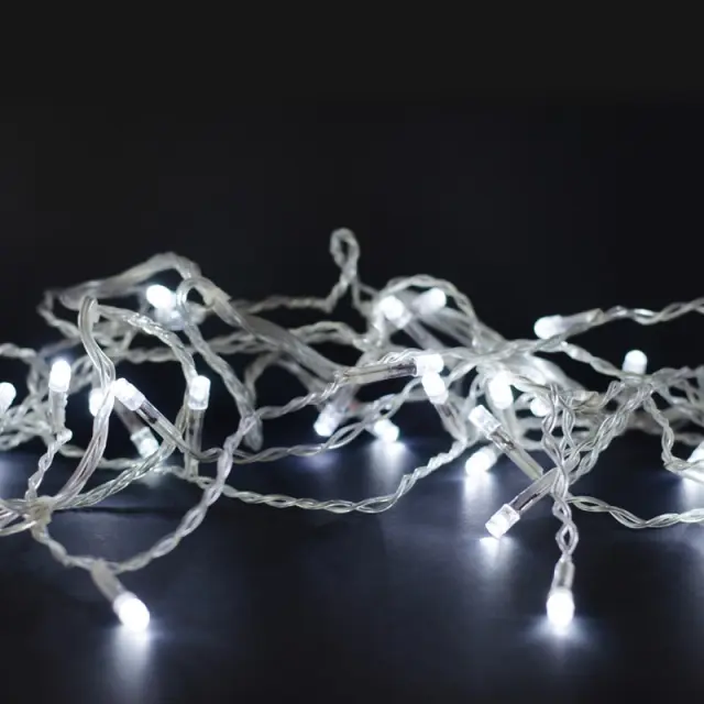 ΛΑΜΠΑΚΙΑ 300 LED ΣΕ ΣΕΙΡΑ ΨΥΧΡΟ ΛΕΥΚΟ ΚΑΟΥΤΣΟΥΚ ΑΝΑ 50mm ΑΝΤΑΠΤΟΡΑ 31VDC ΜΕ 8 ΠΡΟΓΡΑΜΜΑΤΑ & ΚΑΛΩΔΙΟ ΔΙΑΦΑΝΟ IP44 15mm / X08300222